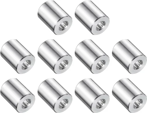 Vista 22 de uxcell 10 piezas de espaciador de acero inoxidable de 3/8" de diámetro interno x 3/4" de diámetro exterior x 1" de longitud, espaciador de rosca