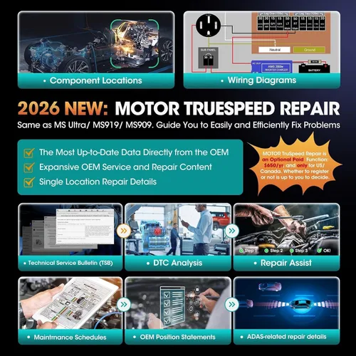 Vista 5 de Escáner Autel MaxiSys Elite II PRO, actualización de 2 años 2026 [$2590] Elite 2 PRO J2534 Pr0gramming C0ding as MSUltra MS919 MS909 UP of MK908P