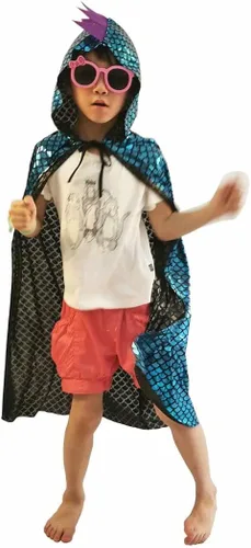 Vista 10 de Disfraces de dinosaurio, capa de dragón verde, ropa de disfraces de Halloween de 3 a 8 años