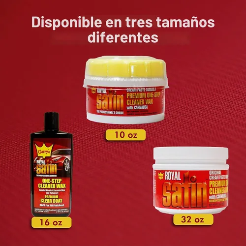 Vista 7 de Garry's Royal Satin Cera limpiadora One Step – Limpia profundamente, brilla y protege el acabado de tu vehículo – Auto, camión, autobús