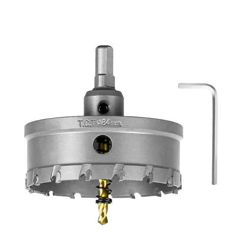 Vista 45 de SALI Kit de sierra perforadora TCT de 1 pulgada (1.024 in) con punta de carburo de tungsteno con broca piloto chapada en titanio para metal, acero