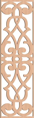 Vista 183 de 9 3/8"W x 24 3/8"H x 1/4"T Bellaire Decorativos Paneles de pared de madera calado, abedul