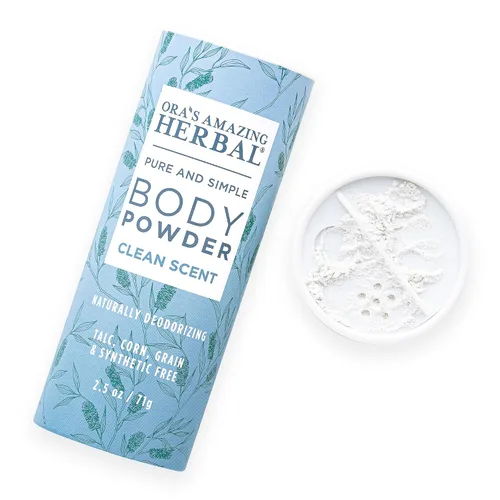 Vista 10 de Polvo corporal natural Ora's Amazing Herbal sin talco para mujeres, paquete variado con aceites esenciales, sin talco ni maíz, sin granos, polvo