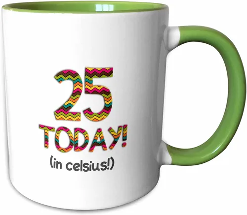 Vista 8 de 3dRose 25 Hoy... en celsius - Divertido 77 cumpleaños. 25C es 77 in fahFahrenheit - Tazas (mug_184955_4)