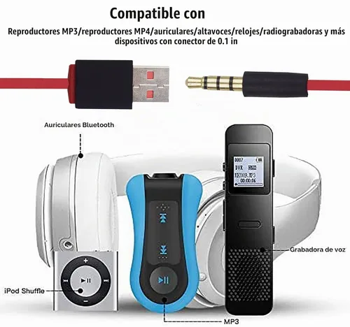 Vista 5 de Cable de carga de estudio USB a 0.138 in, cable de repuesto compatible con auriculares Beats by Dre Studio Wirelessd
