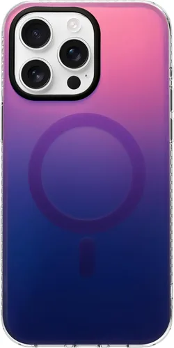 Vista 27 de Funda degradada para iPhone 14 Pro - Diseño multicolor degradado naranja y amarillo, resistente a los impactos y con imanes
