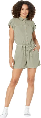 Vista 4 de KUT from the Kloth Cindy-Button-Down Romper wCuff Sleeve