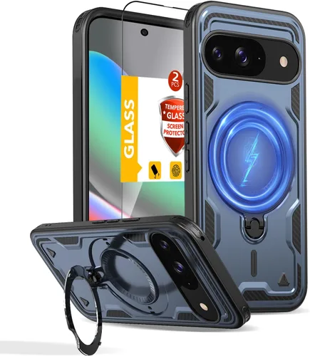 Vista 53 de Funda magnética para Google Pixel 9A compatible con cargador inalámbrico MagSafe, para Pixel 9A, funda de teléfono integrada de 360 °, con 2