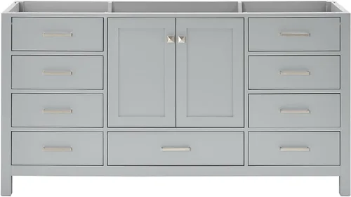 Vista 31 de ARIEL Cambridge Mueble base de tocador de baño de 36 pulgadas, madera maciza, 2 puertas de cierre suave, 5 cajones de cola de milano, roble marrón