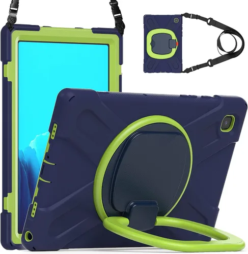 Vista 101 de 360 Rotation Case for Galaxy Tab ActivePro/Tab Active4 Pro/Active 5 Pro 10.1" Sturdy Cover Rotate Ring Stand Shoulder Carrying Strap Hand Strap