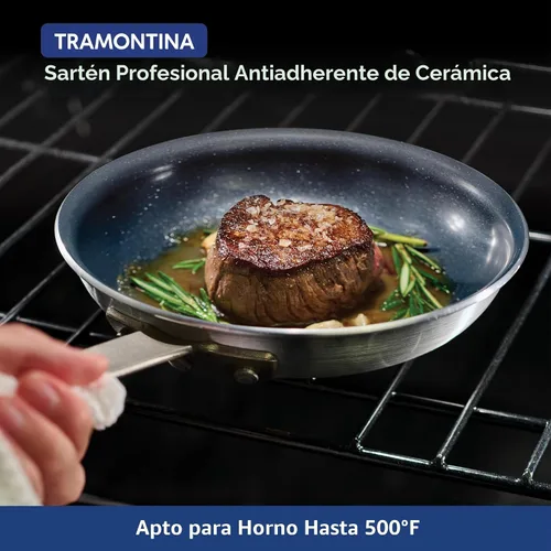 Vista 7 de Tramontina Sartén pequeña antiadherente de cerámica profesional de 8