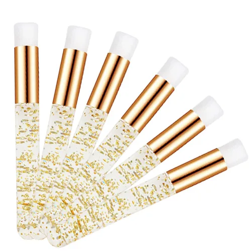 Vista 17 de 30 cepillos de champú de pestañas de cristal, cepillo de limpieza de pestañas, cepillos de maquillaje suaves para limpieza de extensiones