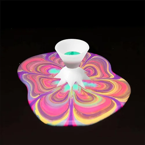 Vista 5 de Taza dividida para verter pintura, mini embudo dividido de 7 patas, mini embudo para verter flores, pintura de bricolaje, embudo para verter