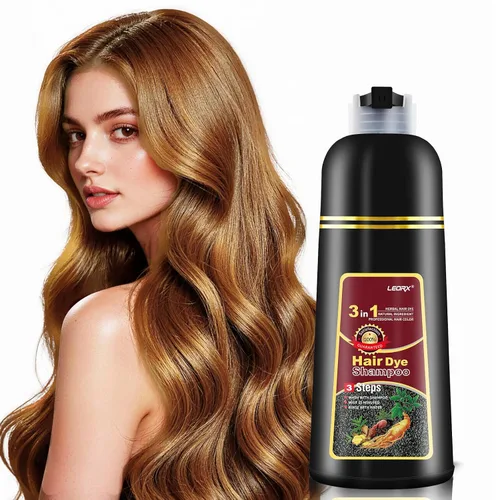 Vista 10 de leorx - Paquete de 2 champús de tinte para el cabello negro, 3 en 1, tinte de champú para cobertura de canas, coloración herbaria instantánea