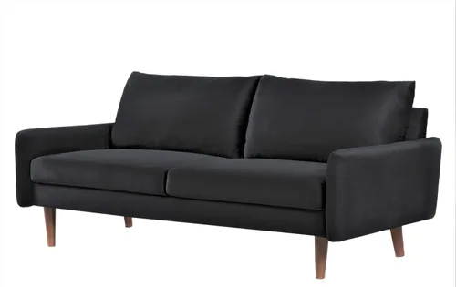 Vista 8 de Container Furniture Direct Kent - Juego de sofá de 2 piezas para salas de estar modernas y espacios compactos, muebles de estudio con diseño Negro