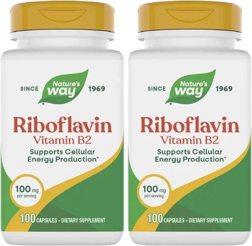 Vista 9 de Nature's Way Riboflavina Vitamina B2, Apoya la Producción de Energía Celular*, Riboflavina de Alta Potencia, 100 mg por porción, 100 cápsulas
