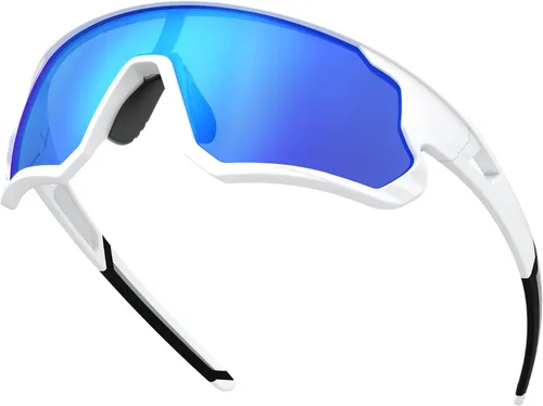 Vista 13 de Gafas de sol deportivas polarizadas para hombres, mujeres, jóvenes, béisbol, correr, conducir, golf 03B-rojo