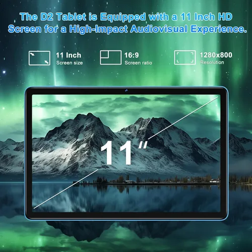 Vista 3 de DMOAO Tablet 2025 Tablet Android 14 de 11 pulgadas con 128 GB + 20 GB de almacenamiento grande, Octa-Core 2.0Ghz, 8000mAh, carga rápida de 18 W