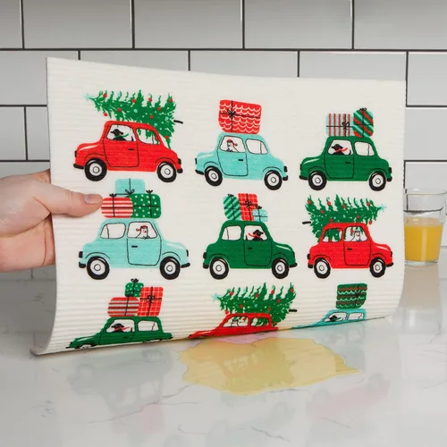 Vista 2 de Now Designs Ecologie Sueca Esponja Seca Esterilla Invierno Ruedas 12 x 14 pulgadas