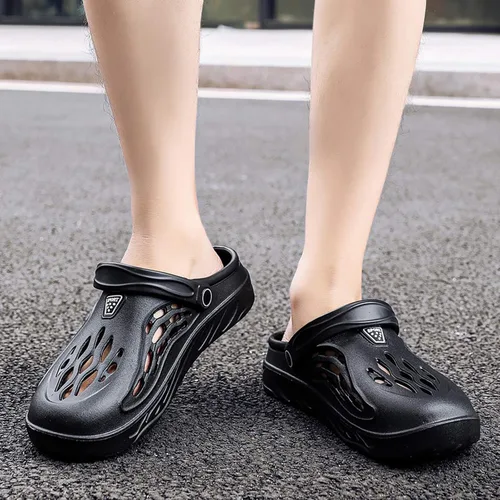 Vista 3 de CYian Zuecos clásicos para hombre y mujer, ligeros, sin cordones, pantuflas de playa, zuecos de jardín