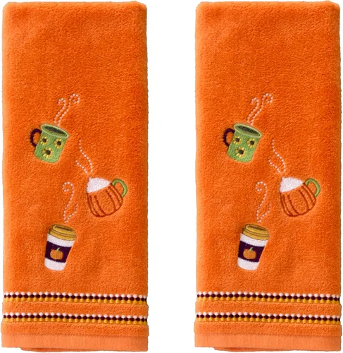 Vista 17 de SKL Home Juego de 2 toallas de mano bordadas con corona de otoño y Acción de Gracias, 100% algodón, decoración para baño, cocina, bar y regalo