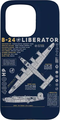 Vista 19 de iPhone 15 B-24 Liberator Consolidated Aircraft B24 Bomber Vintage Case