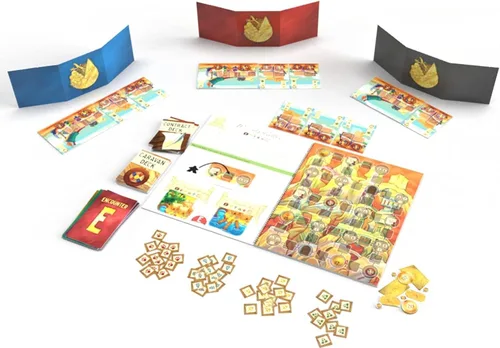 Vista 4 de Matagot Almanac The Dragon Road - Juego de mesa para adultos y adolescentes, juego de mesa de estrategia, juego de aventura, para edades de 14 años