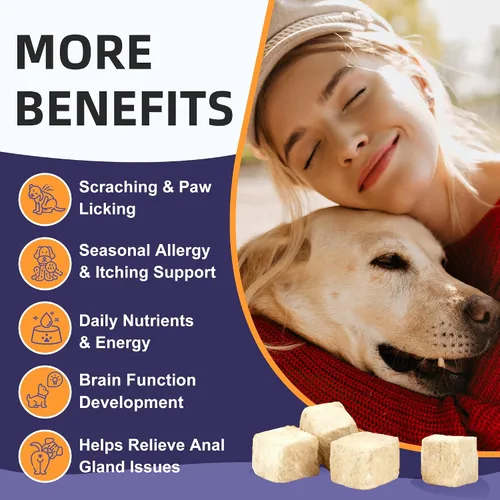 Vista 6 de NATURE TARGET Probióticos para perros, 6 mil millones de probióticos para perros con prebióticos y enzimas para la salud digestiva e intestinal