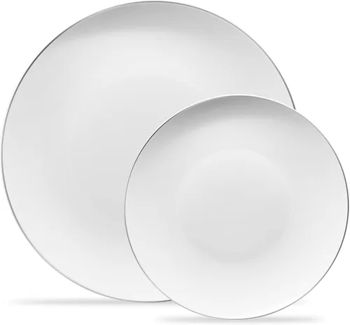 Vista 21 de Plasticpro - Juego de platos combinados de 32 piezas que incluye platos de 16 a 7 pulgadas y platos de 16 a 10 pulgadas de plástico negro