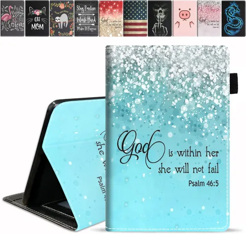 Vista 17 de Funda para tableta Amazon Fire HD 10/Fire HD 10 Plus (11ª generación, versión 2021), con cita inspiradora de «Be a Flamingo in a Flock», funda
