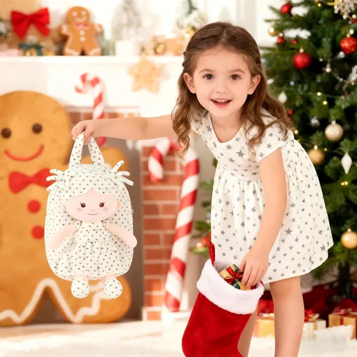 Vista 45 de Onetoo Mochila para niños pequeños, regalos de regreso a clases, mochilas para niñas y niños con muñecas de bebé ligeras y suaves en vestido