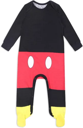 Vista 2 de Disney Mickey Mouse - Conjunto de body y gorro para recién nacidos y bebés, color negro