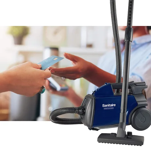 Vista 6 de Sanitaire SL3681A aspiradora compacta con contenedor profesional, azul, negro