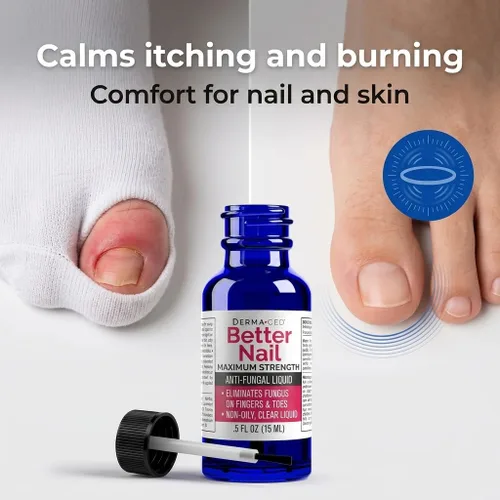 Vista 4 de Better Nail - Tratamiento para hongos debajo y alrededor de la uña - Fuerza máxima, solución antifúngica al 25% para el soporte de las uñas
