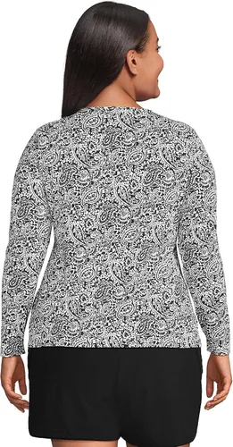 Vista 2 de Lands' End womens Modest Swim Tee Rash Guard