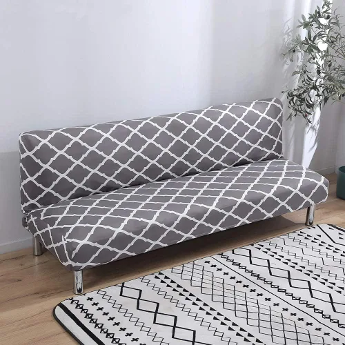 Vista 2 de MIFXIN Funda elástica para sofá cama sin brazos, funda de elastano para futón, plegable, sin reposabrazos, protector de muebles para sofá cama