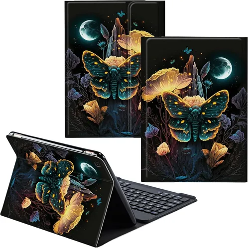 Vista 75 de Funda para Samsung Galaxy Tab S6 Lite 2022/2020 Teclado inalámbrico desmontable y cubierta de cuero PU Funda protectora para Samsung Galaxy Tab S6