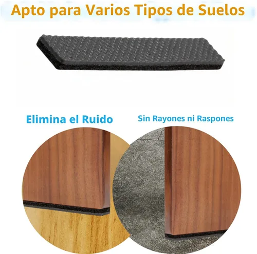 Vista 6 de Almohadillas Antideslizantes para Muebles de 1/2" x 3" Tiras de Goma Autoadhesivas Agarraderas para Muebles Almohadillas para Patas de Silla Pies