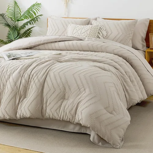 Vista 19 de Litanika Juego de edredón individual XL - 5 piezas Boho copetudo cama en una bolsa Azul Egeo