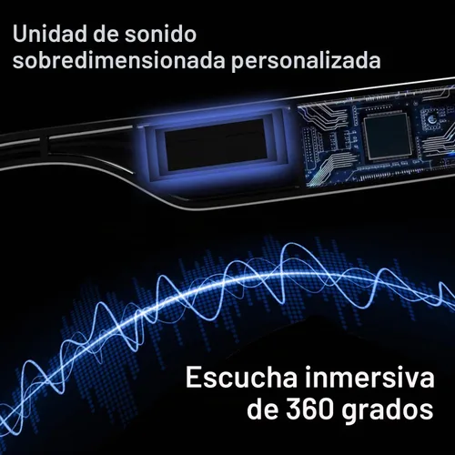 Vista 5 de Lentes inteligentes escuchables, gafas inteligentes de moda, inalámbricas multifuncionales, auriculares inalámbricos, lentes de sol para mujeres