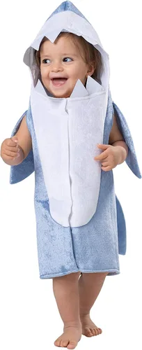 Vista 2 de Dress Up America Baby Shark - Disfraz de tiburón azul para niños gran disfraz de Halloween para niños