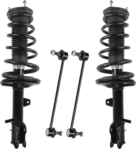 Vista 39 de Detroit Axle - Kit de 4 piezas RWD Puntales Delanteros Barras Estabilizadoras para Ford F-150 2021 2022 2023 2024, 2 Puntales con Resorte Helicoidal