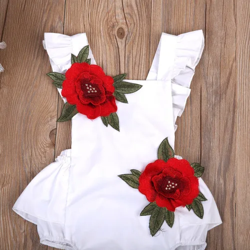 Vista 34 de Mameluco para bebé y niña, ropa floral para el verano, traje de verano