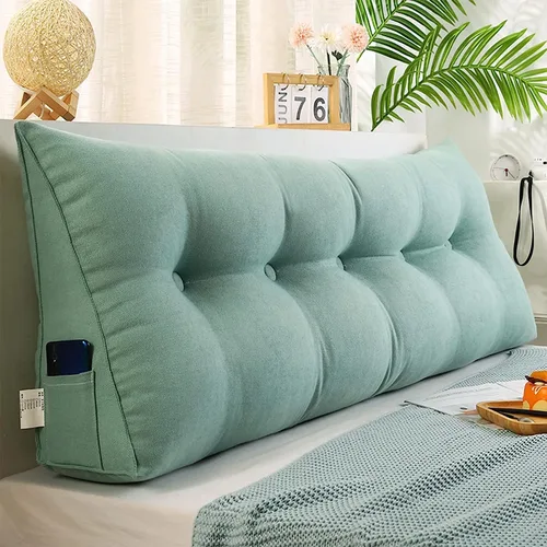 Vista 9 de Almohada de cuña de lectura triangular Queen, cojín de respaldo para cabecero reclinable, almohada de lectura, cojín triangular para posicionamiento