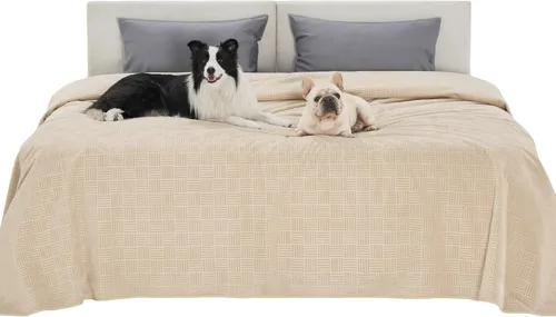 Vista 22 de Bedsure Funda de cama impermeable lavable para perros, manta impermeable para sofá y cama individual, protector ligero de muebles para mascotas
