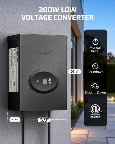 Vista 7 de DEWENWILS Transformador de paisaje de bajo voltaje 200W