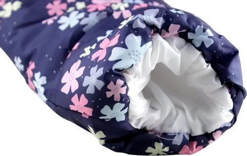 Vista 8 de Miss Bei Abrigo de niña resistente al agua con capucha para niños pequeños parka con estampado de flores abrigo de algodón cálido con capucha