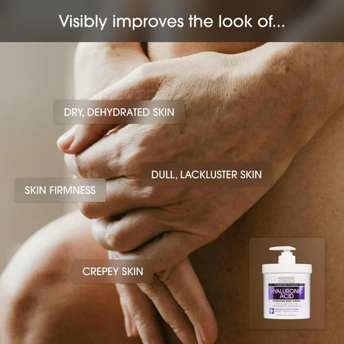 Vista 4 de Advanced Clinicals - Crema con ácido hialurónico, loción hidratante para el cuidado de la piel de cara, cuerpo y manos. Loción reafirmante