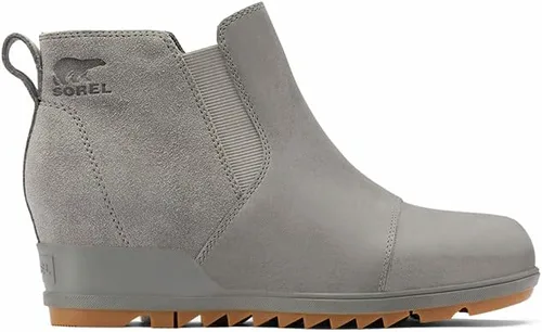 Vista 2 de Sorel - Botas cortas hasta el tobillo para mujer Evie, piel de ante impermeable, suela de cuña