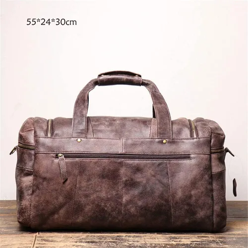 Vista 4 de Ztimi Bolsa de viaje portátil para hombre de gran capacidad, bolsa de mensajero de hombro esmerilado, bolsa de equipaje de viaje de negocios